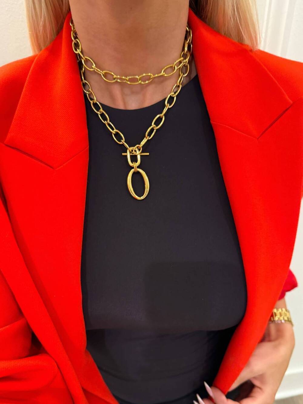 NEW CHANSUTTPEARLS women's chandler necklace in gold
